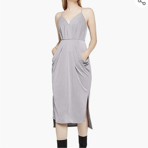 BCBG Generation Striped Midi Dress With Pockets - Picture 6 of 6